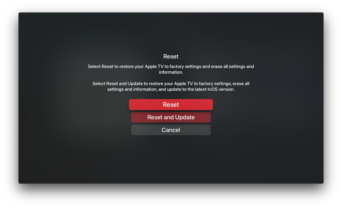 apple tv reset screenshot