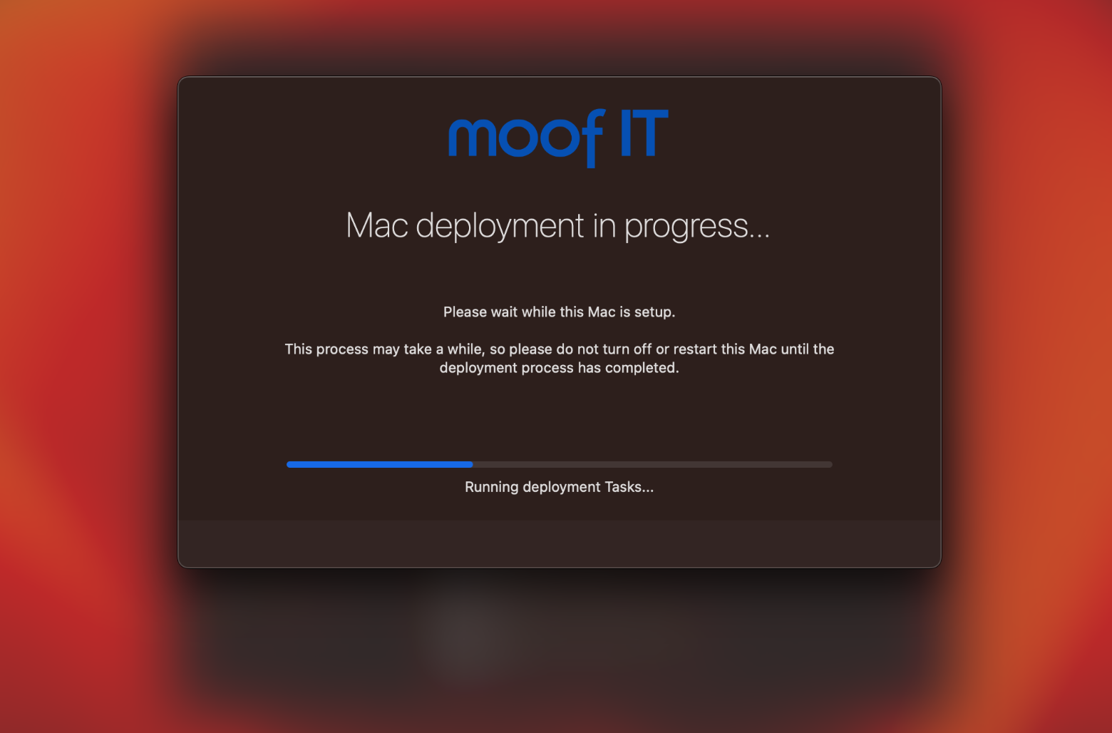 moof it mac deployment in progress... screenshot